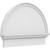 Ekena Millwork Half Round Smooth Combination Pediment - Primed Polyurethane - PEDPC030X220HRO00