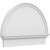 Ekena Millwork Half Round Smooth Combination Pediment - Primed Polyurethane - PEDPC032X230HRO00