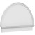 Ekena Millwork Half Round Smooth Combination Pediment - Primed Polyurethane - PEDPC042X280HRO00