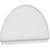 Ekena Millwork Half Round Smooth Combination Pediment - Primed Polyurethane - PEDPC082X480HRO00