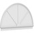 Ekena Millwork Half Round 3 Spoke Combination Pediment - Primed Polyurethane - PEDPC078X460HRO03