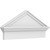Ekena Millwork Peaked Cap Smooth Combination Pediment - Primed Polyurethane - PEDPC030X145PKC00