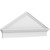 Ekena Millwork Peaked Cap Smooth Combination Pediment - Primed Polyurethane - PEDPC046X185PKC00