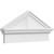 Ekena Millwork Peaked Cap Sunburst Combination Pediment - Primed Polyurethane - PEDPC028X140PKC01