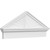 Ekena Millwork Peaked Cap Sunburst Combination Pediment - Primed Polyurethane - PEDPC038X165PKC01