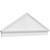 Ekena Millwork Peaked Cap Sunburst Combination Pediment - Primed Polyurethane - PEDPC068X240PKC01