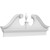Ekena Millwork Rams Head Combination Pediment - Primed Polyurethane - PEDPC054X205RHP00