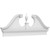 Ekena Millwork Rams Head Combination Pediment - Primed Polyurethane - PEDPC064X230RHP00