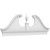 Ekena Millwork Rams Head Combination Pediment - Primed Polyurethane - PEDPC080X270RHP00