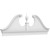 Ekena Millwork Rams Head Combination Pediment - Primed Polyurethane - PEDPC086X285RHP00