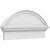 Ekena Millwork Segment Arch Smooth Combination Pediment - Primed Polyurethane - PEDPC028X140SEG00