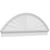 Ekena Millwork Segment Arch Sunburst Combination Pediment - Primed Polyurethane - PEDPC068X240SEG01
