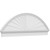 Ekena Millwork Segment Arch Sunburst Combination Pediment - Primed Polyurethane - PEDPC070X245SEG01