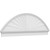 Ekena Millwork Segment Arch Sunburst Combination Pediment - Primed Polyurethane - PEDPC076X260SEG01