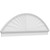 Ekena Millwork Segment Arch Sunburst Combination Pediment - Primed Polyurethane - PEDPC078X265SEG01