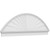 Ekena Millwork Segment Arch Sunburst Combination Pediment - Primed Polyurethane - PEDPC080X270SEG01