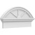 Ekena Millwork Segment Arch 3 Spoke Combination Pediment - Primed Polyurethane - PEDPC026X135SEG03