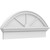 Ekena Millwork Segment Arch 3 Spoke Combination Pediment - Primed Polyurethane - PEDPC034X155SEG03