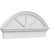 Ekena Millwork Segment Arch 3 Spoke Combination Pediment - Primed Polyurethane - PEDPC036X160SEG03