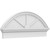 Ekena Millwork Segment Arch 3 Spoke Combination Pediment - Primed Polyurethane - PEDPC042X175SEG03