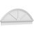 Ekena Millwork Segment Arch 3 Spoke Combination Pediment - Primed Polyurethane - PEDPC062X225SEG03