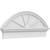 Ekena Millwork Segment Arch 4 Spoke Combination Pediment - Primed Polyurethane - PEDPC038X165SEG04