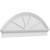 Ekena Millwork Segment Arch 4 Spoke Combination Pediment - Primed Polyurethane - PEDPC054X205SEG04