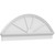 Ekena Millwork Segment Arch 4 Spoke Combination Pediment - Primed Polyurethane - PEDPC064X230SEG04