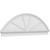 Ekena Millwork Segment Arch 4 Spoke Combination Pediment - Primed Polyurethane - PEDPC086X285SEG04