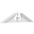 Ekena Millwork Acorn Pediment - Primed Polyurethane - PEDPS044X110ACR00