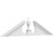 Ekena Millwork Acorn Pediment - Primed Polyurethane - PEDPS058X145ACR00