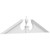 Ekena Millwork Acorn Pediment - Primed Polyurethane - PEDPS066X165ACR00