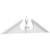 Ekena Millwork Acorn Pediment - Primed Polyurethane - PEDPS076X190ACR00