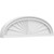 Ekena Millwork Elliptical Sunburst Pediment - Primed Polyurethane - PEDPS030X085ELL01