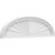Ekena Millwork Elliptical Sunburst Pediment - Primed Polyurethane - PEDPS034X095ELL01