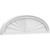 Ekena Millwork Elliptical Sunburst Pediment - Primed Polyurethane - PEDPS036X100ELL01