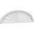 Ekena Millwork Elliptical Sunburst Pediment - Primed Polyurethane - PEDPS042X115ELL01