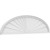 Ekena Millwork Elliptical Sunburst Pediment - Primed Polyurethane - PEDPS062X165ELL01