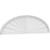 Ekena Millwork Elliptical Sunburst Pediment - Primed Polyurethane - PEDPS068X180ELL01
