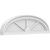 Ekena Millwork Elliptical 3 Spoke Pediment - Primed Polyurethane - PEDPS028X080ELL03