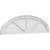 Ekena Millwork Elliptical 3 Spoke Pediment - Primed Polyurethane - PEDPS046X125ELL03