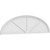 Ekena Millwork Elliptical 3 Spoke Pediment - Primed Polyurethane - PEDPS086X225ELL03