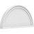 Ekena Millwork Half Round Smooth Pediment - Primed Polyurethane - PEDPS024X120HRO00