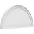 Ekena Millwork Half Round Smooth Pediment - Primed Polyurethane - PEDPS028X140HRO00