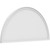 Ekena Millwork Half Round Smooth Pediment - Primed Polyurethane - PEDPS048X240HRO00