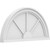 Ekena Millwork Half Round 3 Spoke Pediment - Primed Polyurethane - PEDPS026X130HRO03