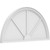 Ekena Millwork Half Round 3 Spoke Pediment - Primed Polyurethane - PEDPS044X220HRO03