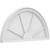 Ekena Millwork Half Round 4 Spoke Pediment - Primed Polyurethane - PEDPS032X160HRO04