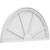 Ekena Millwork Half Round 4 Spoke Pediment - Primed Polyurethane - PEDPS036X180HRO04