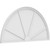 Ekena Millwork Half Round 4 Spoke Pediment - Primed Polyurethane - PEDPS062X310HRO04
